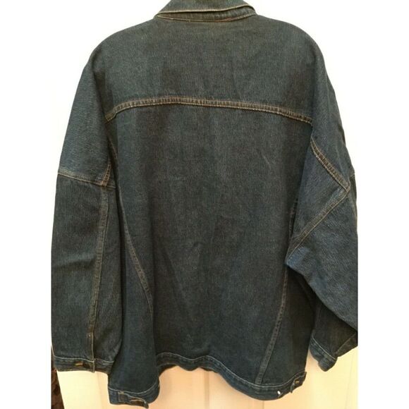 BACCINI  heavyweight button front denim jacket L - Picture 2 of 3